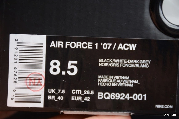 AIR 1 FORCE WALL LOW X A BQ6924-001 COLD 0210